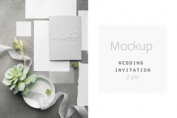 Mockup Wedding Invitation Bundle | Creative Photoshop Templates