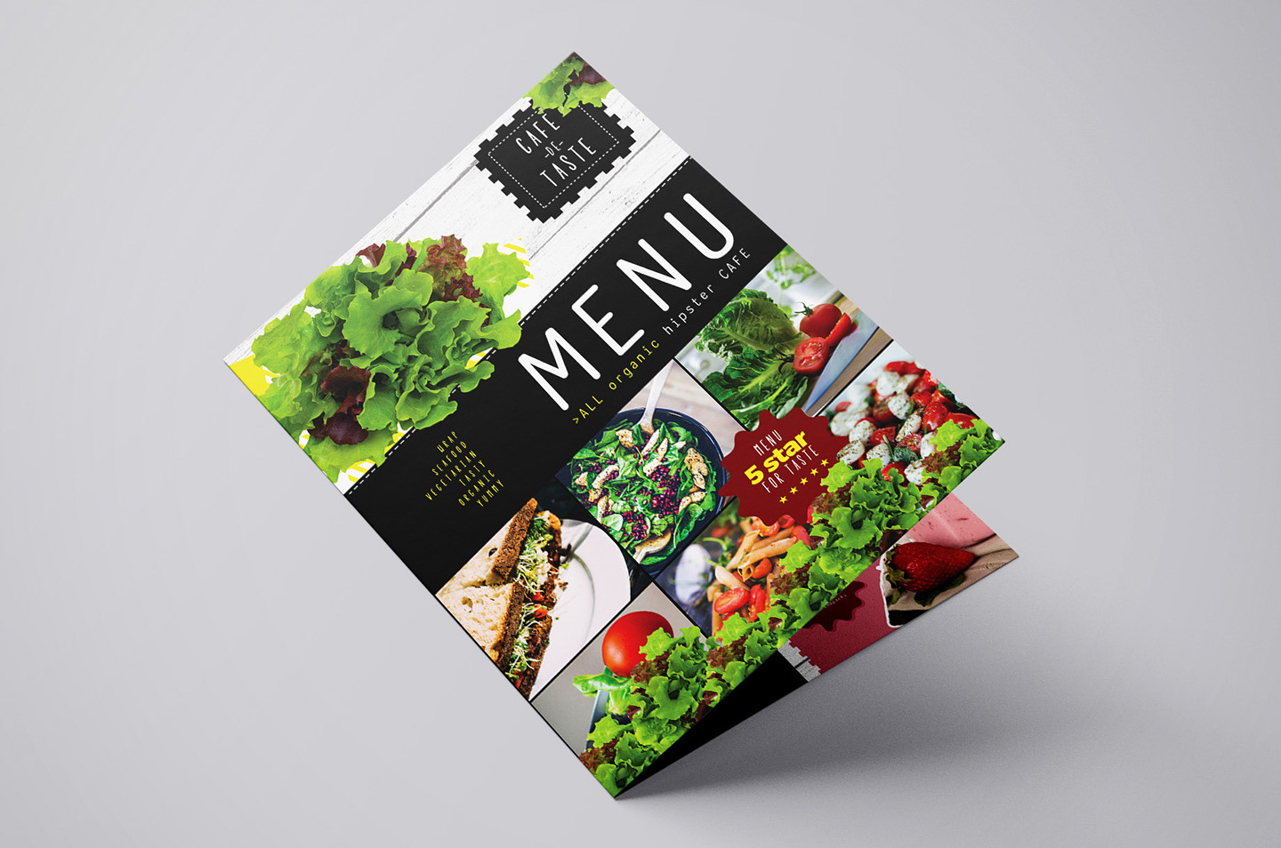 Download Folding A3 Salad Menu Template | Creative Illustrator ...