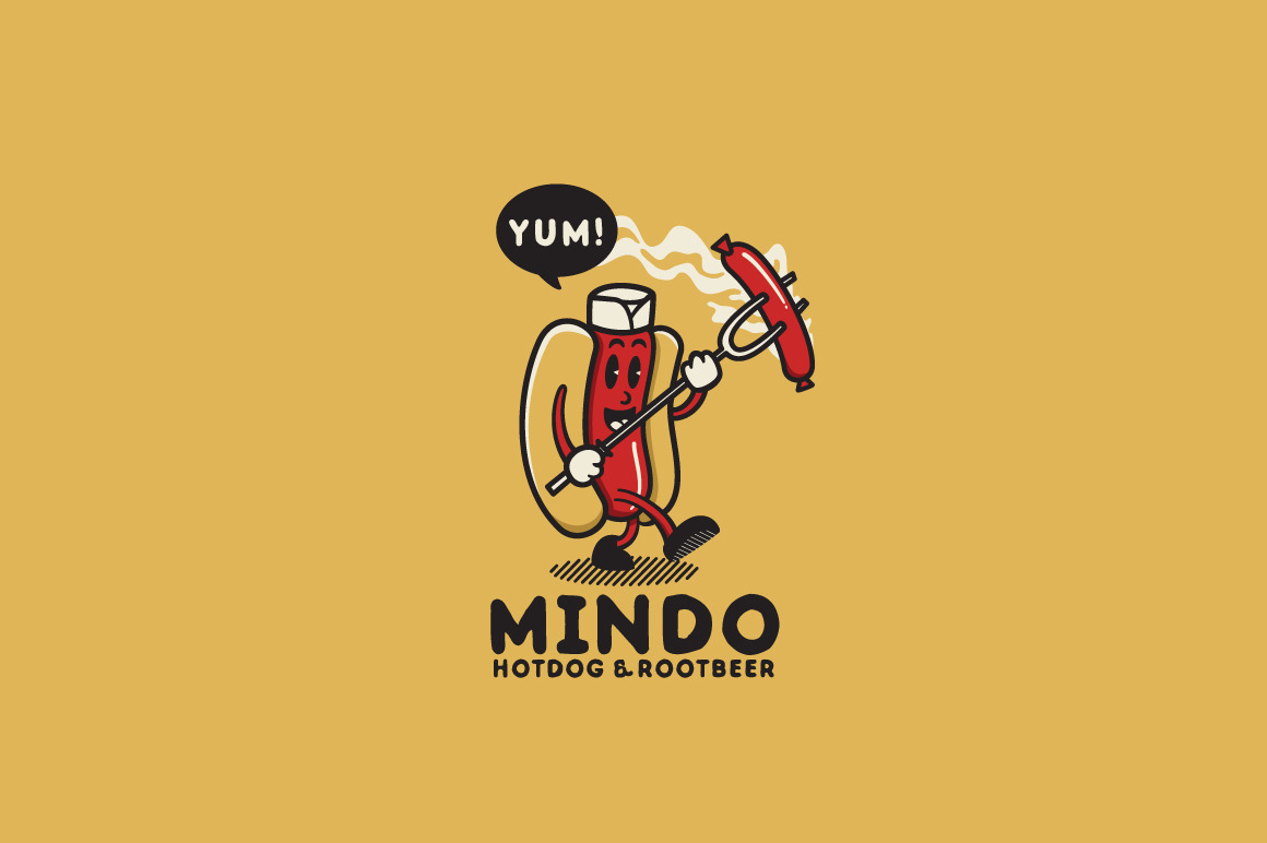 Mindo Hotdog Logo Template 