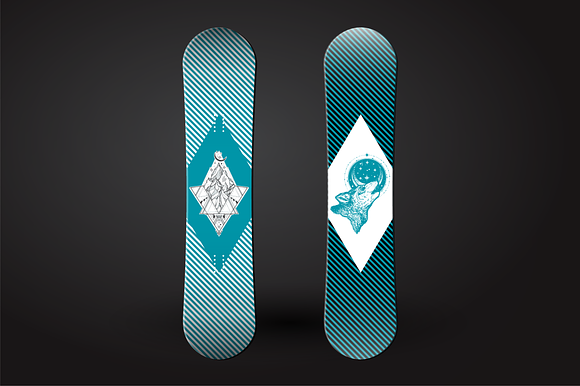 Download Snowboard Mockup Template Creative Illustrator Templates Creative Market