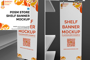 Download POSM Store Shelf Banner Mockup | Creative Market