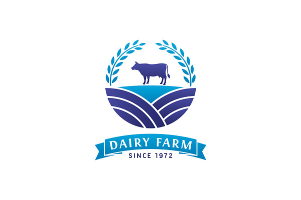 Dairy Farm Logo | Creative Illustrator Templates ~ Creative Market