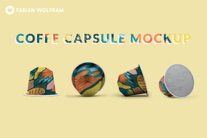 Download Coffee Capsule Mockup Frontview Creative Photoshop Templates Creative Market