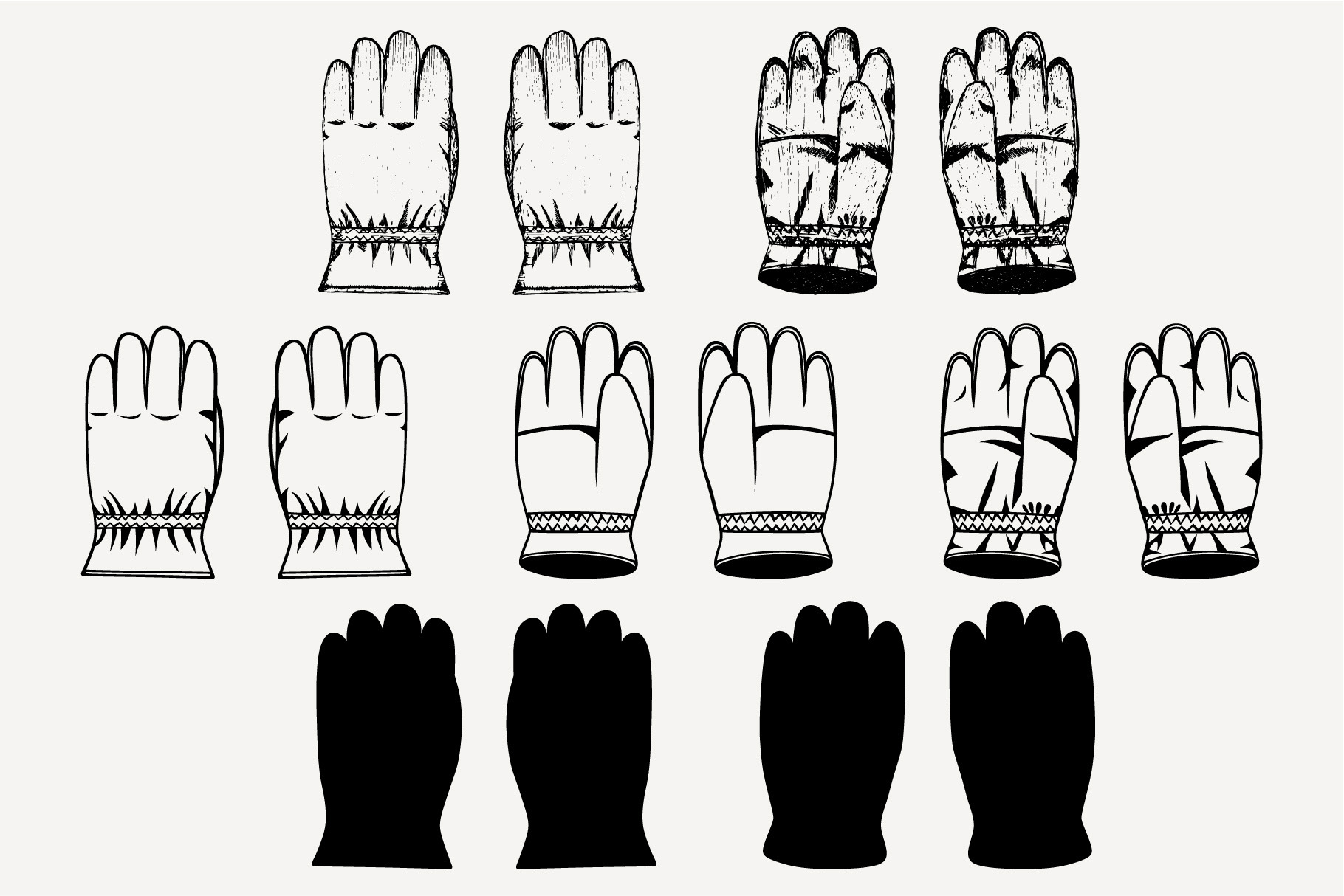 Download Winter Gloves Vector Svg Png Dxf Pre Designed Photoshop Graphics Creative Market