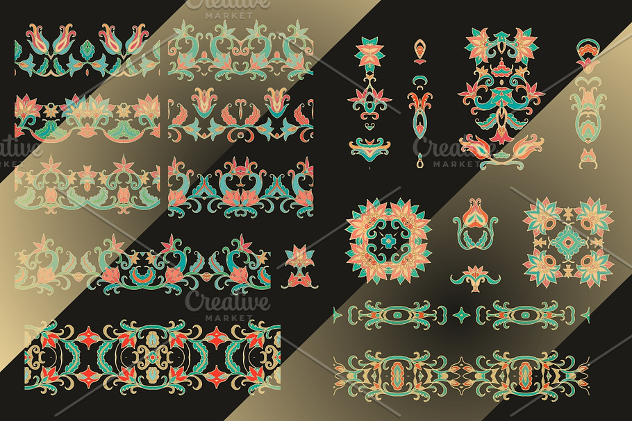 Set of decorative elements | Pre-Designed Illustrator Graphics ...