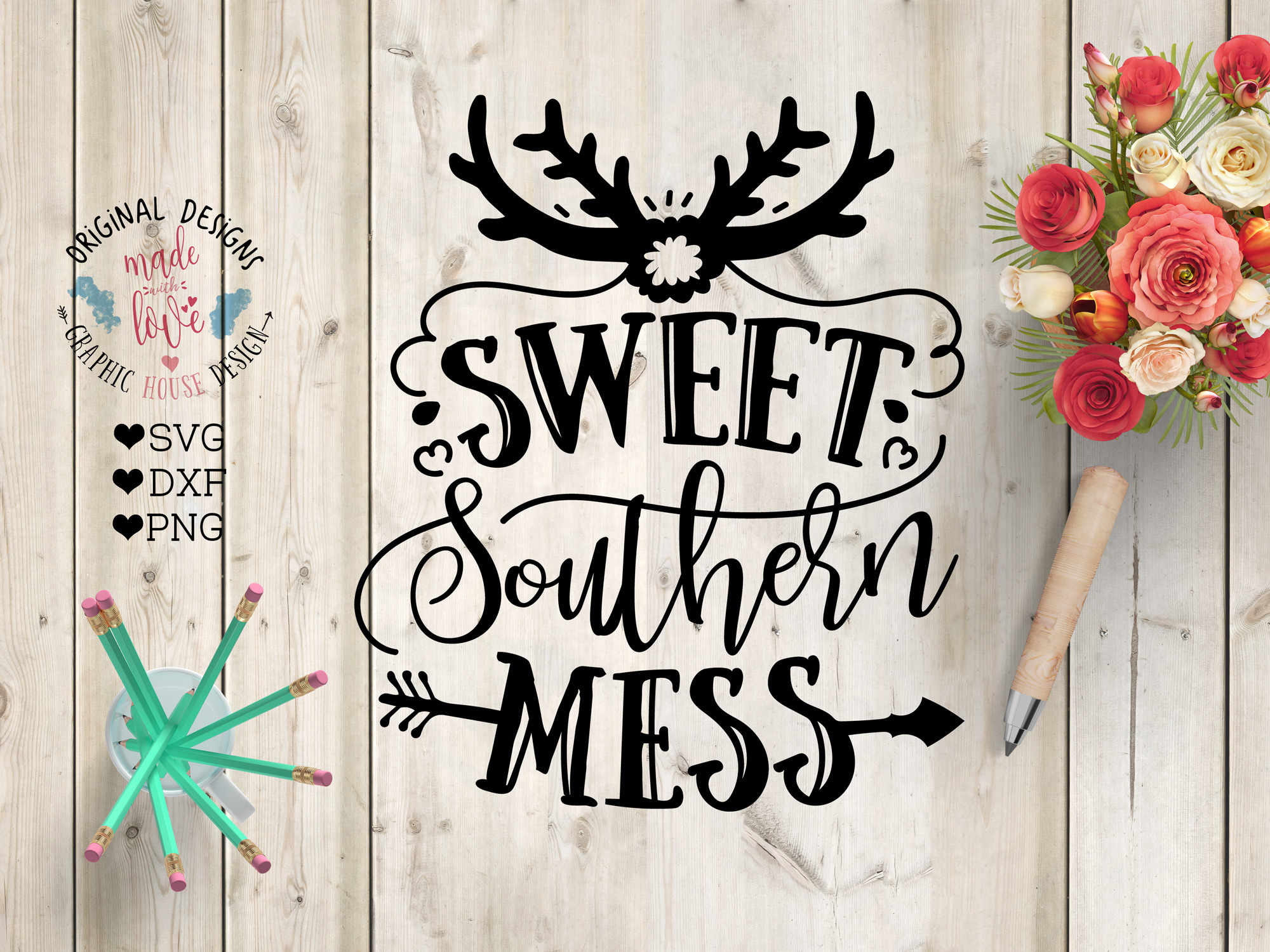 Download Sweet Southern Mess Cut File Pre Designed Photoshop Graphics Creative Market