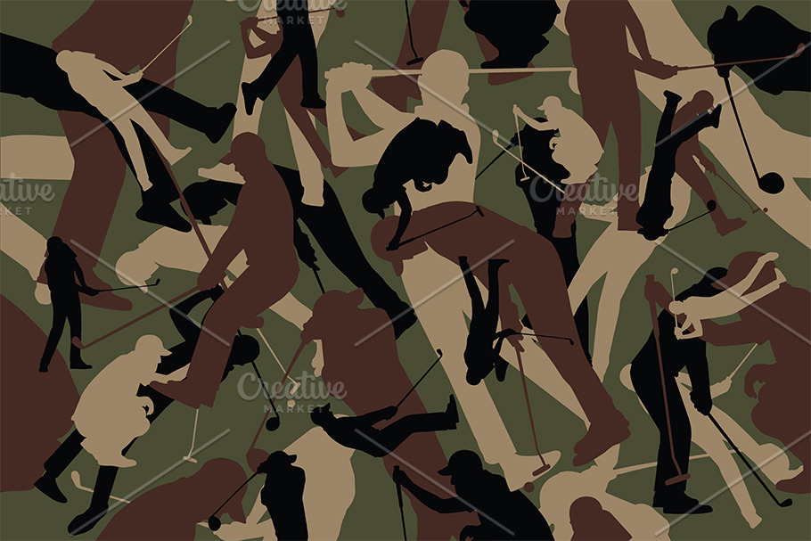 Camo Repeating Seamless Pattern