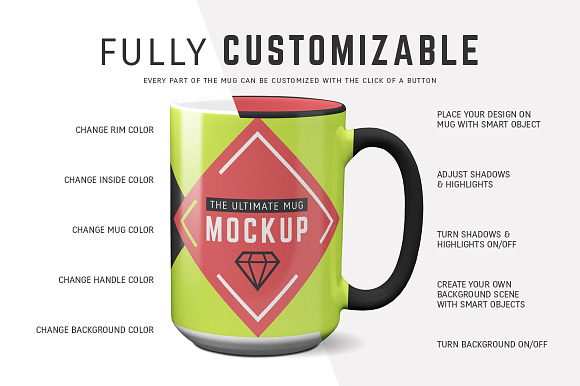 Download 11 Oz 15 Oz Mug Mockups Psds Creative Photoshop Templates Creative Market