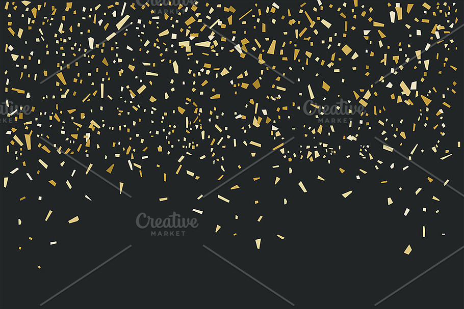 Golden confetti | Pre-Designed Illustrator Graphics ~ Creative Market