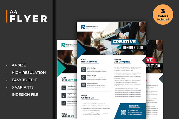 Business Flyer Template Indesign Creative Indesign Templates Creative Market