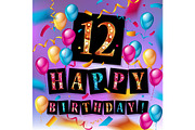 12th Birthday celebration | Background Graphics ~ Creative Market