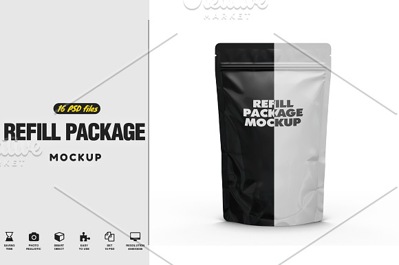 Download Refill Package Mockup Creative Market PSD Mockup Templates