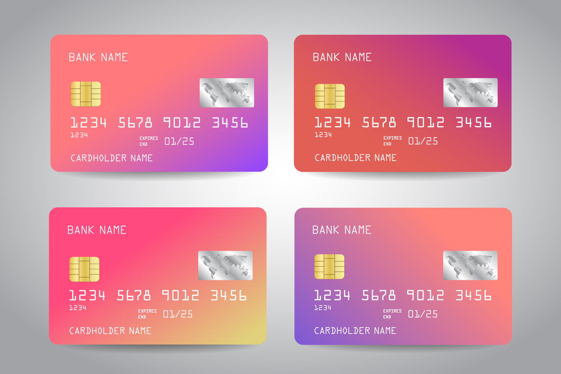 Realistic Detailed Credit Cards | Vector Graphics ~ Creative Market