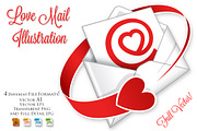 love emails illustration for free download