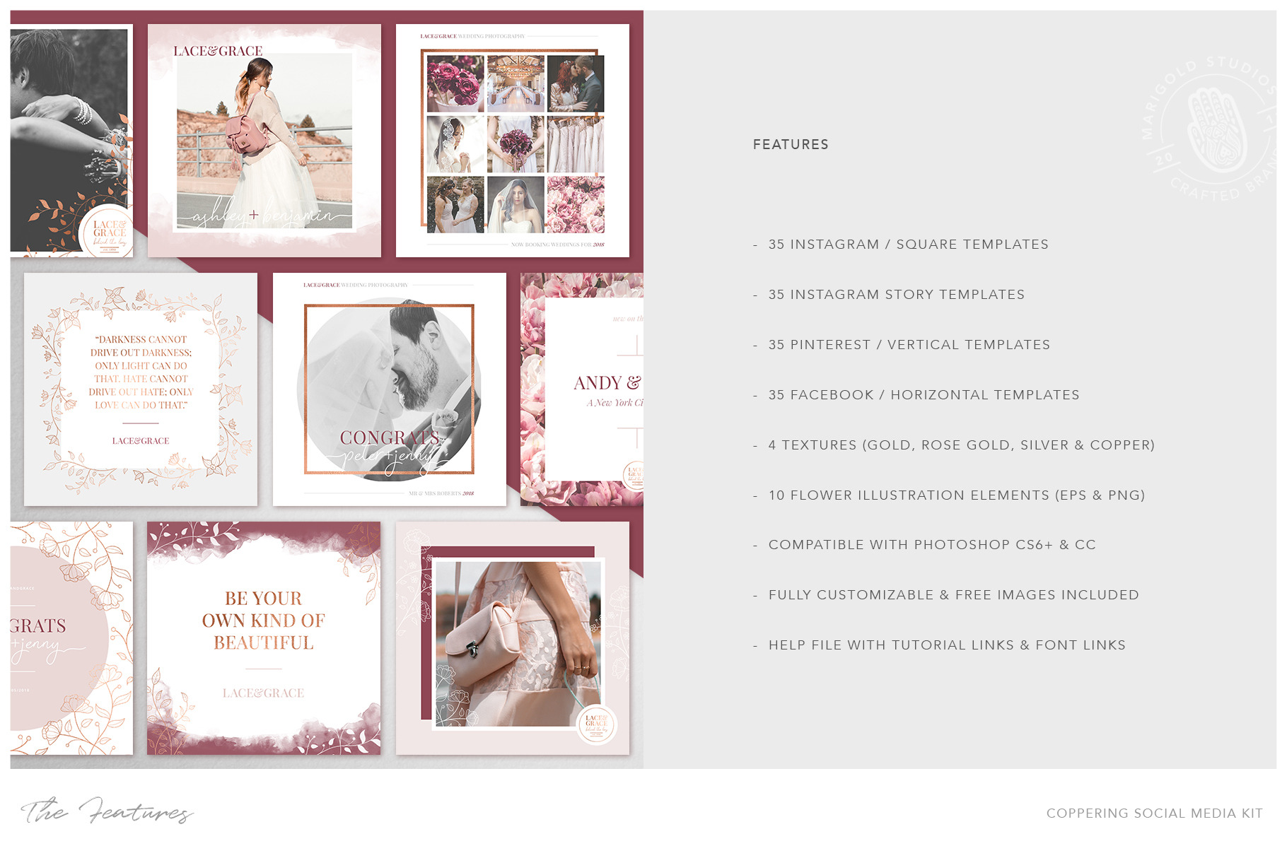 COPPERING | Social Media Kit | Social Media Templates ~ Creative Market