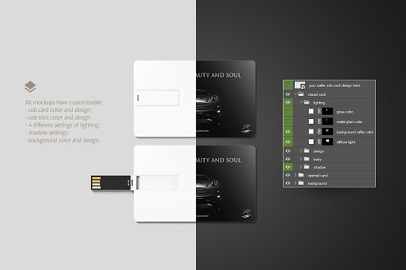 Download Wafer Usb Wallet Card Mockup Creative Photoshop Templates Creative Market