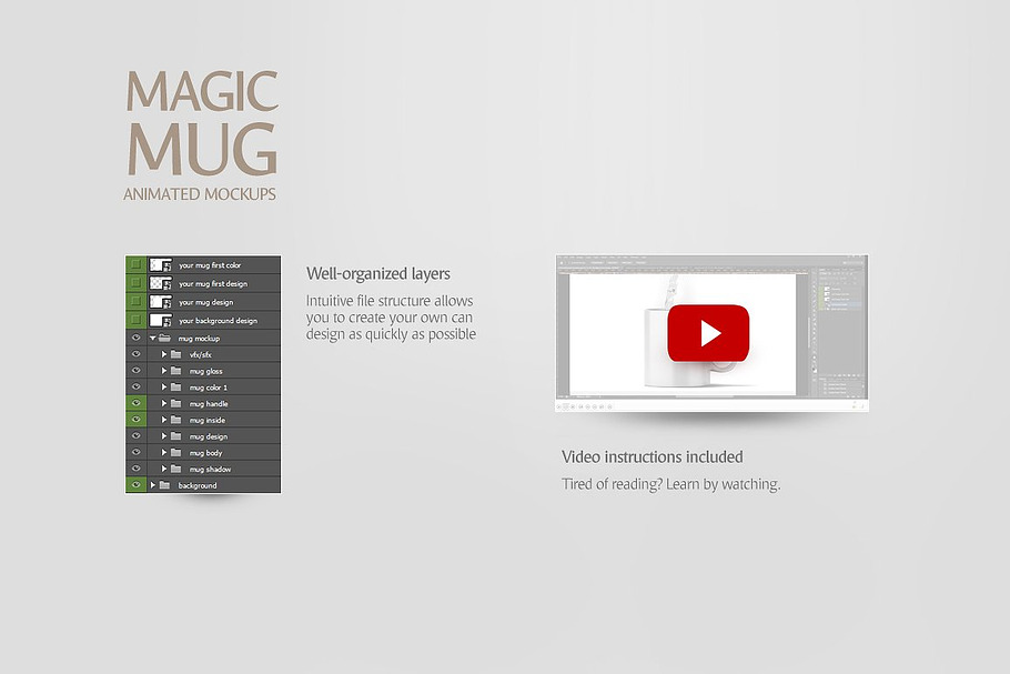 Download Magic Mug Animated Mockup | Creative Photoshop Templates ...