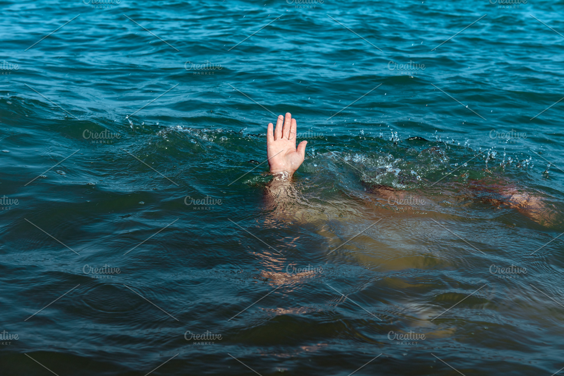 Scream for help of a drowning man stock photo containing sinking person ...