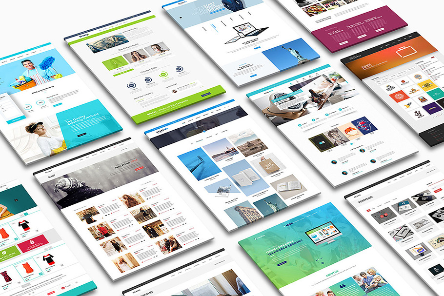 Pesrpective Website Mock-Up Bundle | Creative Photoshop Templates ...