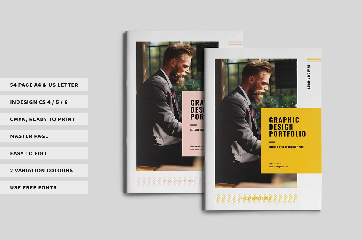 Graphic Design Portfolio | Creative InDesign Templates ~ Creative Market