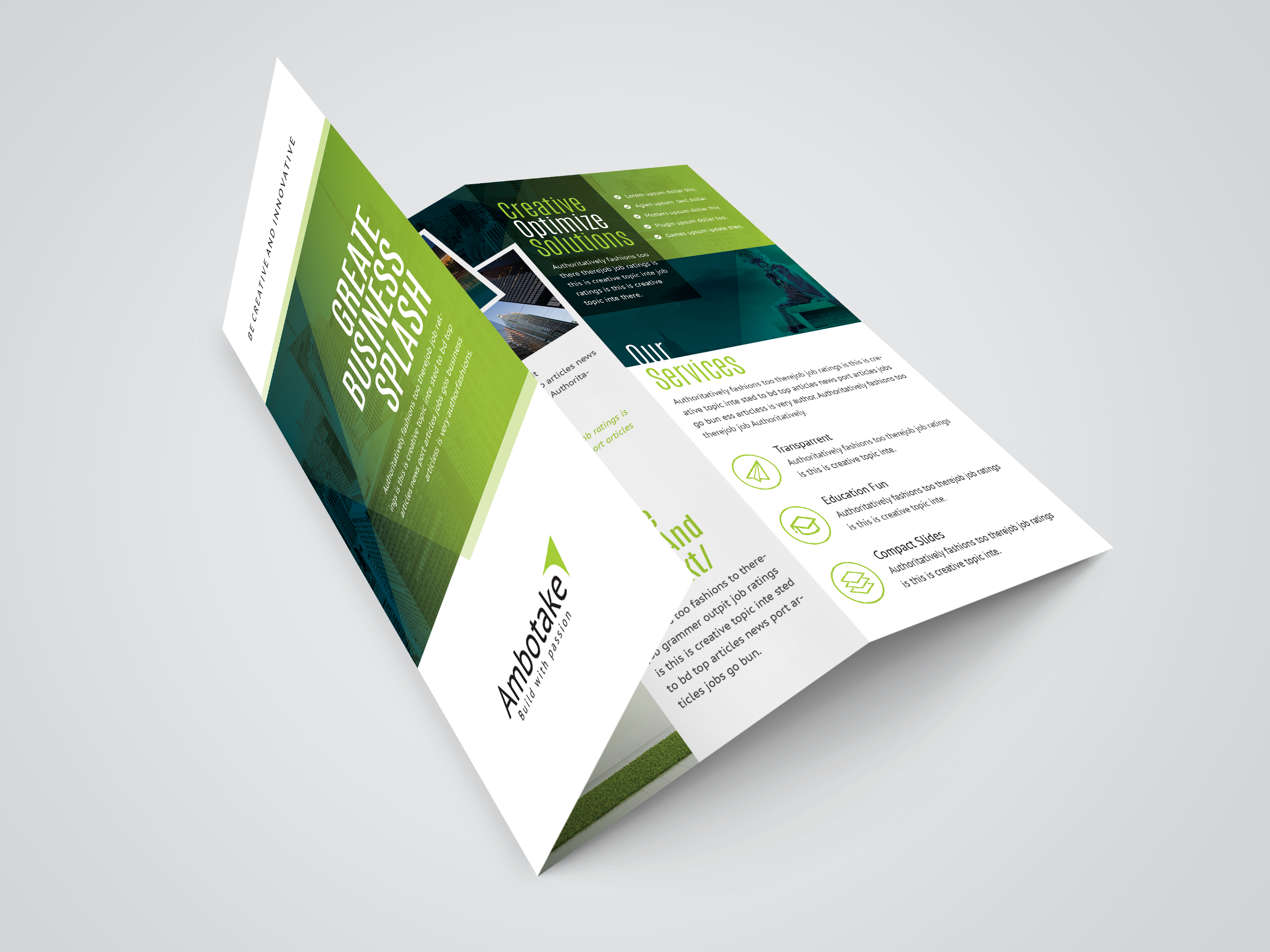 Corporate Tri-Fold Brochure | Brochure Templates ~ Creative Market