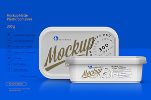 Download Plastic Container Mockup Creative Photoshop Templates Creative Market