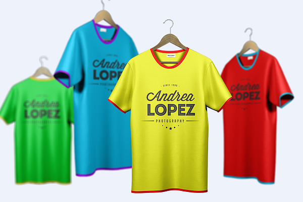 T Shirt Mock Up With Hanger Creative Photoshop Templates Creative Market