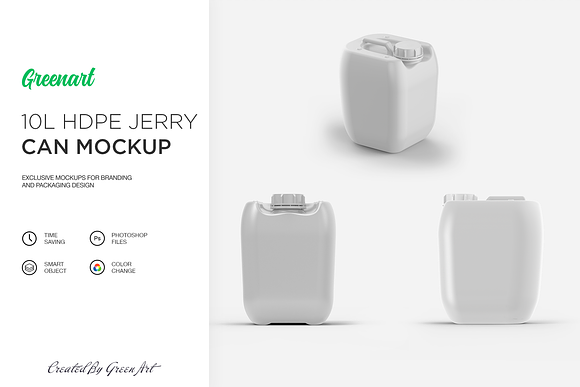 Download 10l Hdpe Jerry Can Mockup Creative Photoshop Templates Creative Market