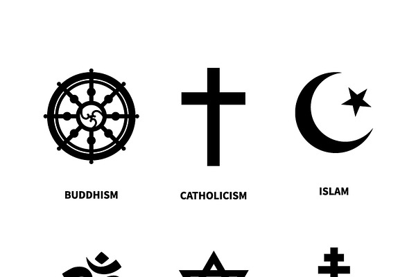 set-of-most-common-religions-symbols-pre-designed-photoshop-graphics