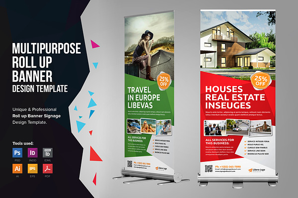 Roll Up Banner Photos Graphics Fonts Themes Templates Creative Market