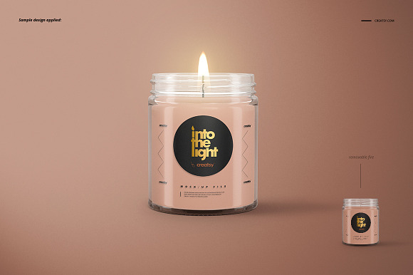 Candle Jar Mockup, Stock Photo