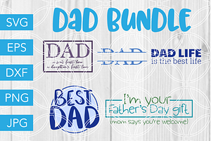 Download Dad Svg Bundle For Cricut Silhouette Pre Designed Vector Graphics Creative Market