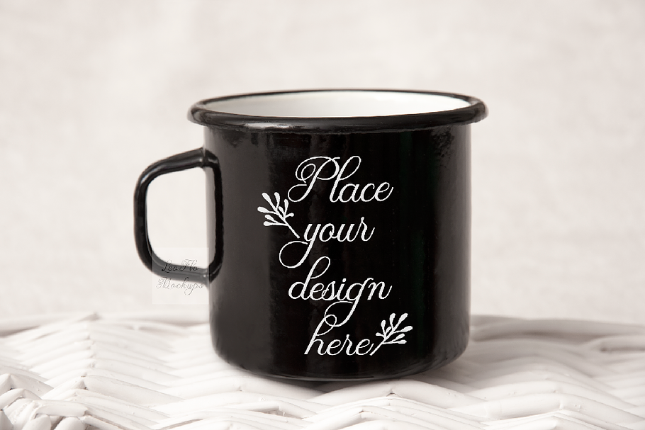 Download Enamel mug mockup metal cup | Creative Photoshop Templates ~ Creative Market