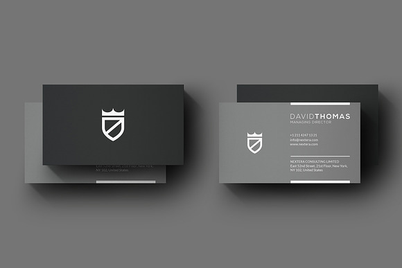 Minimal White Business Card  Business Card Templates ~ Creative Market