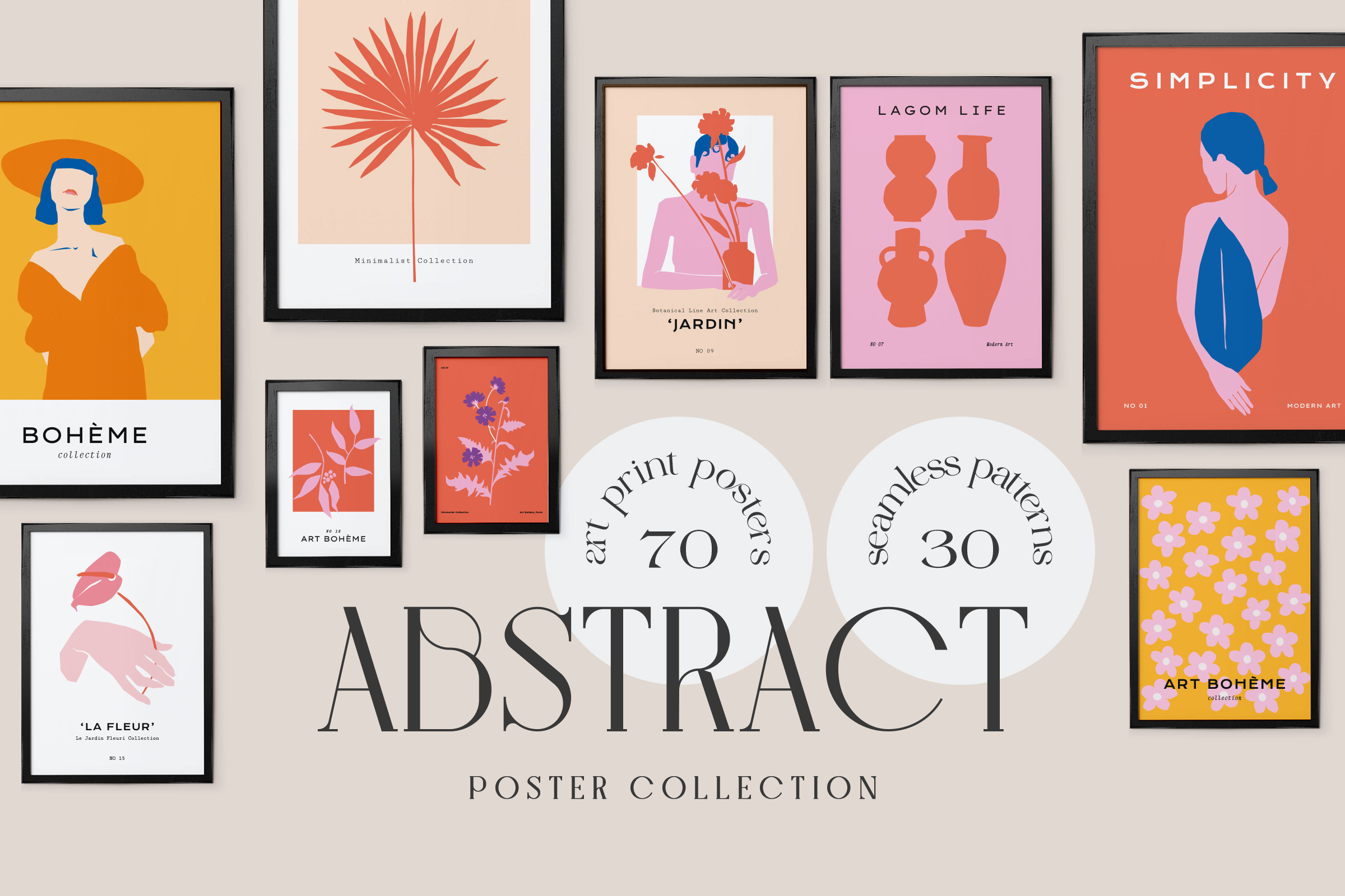 Abstract Art Print Posters | Portrait | Creative Market