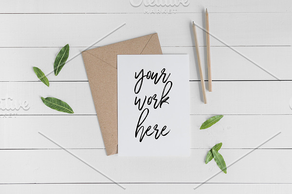 Download A5 Invitation Card Mockup Envelope | Creative Illustrator ...