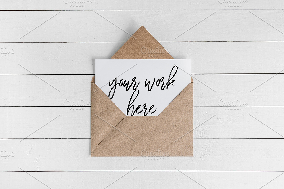 Download A5 Invitation Card Mockup Envelope | Creative Illustrator ...