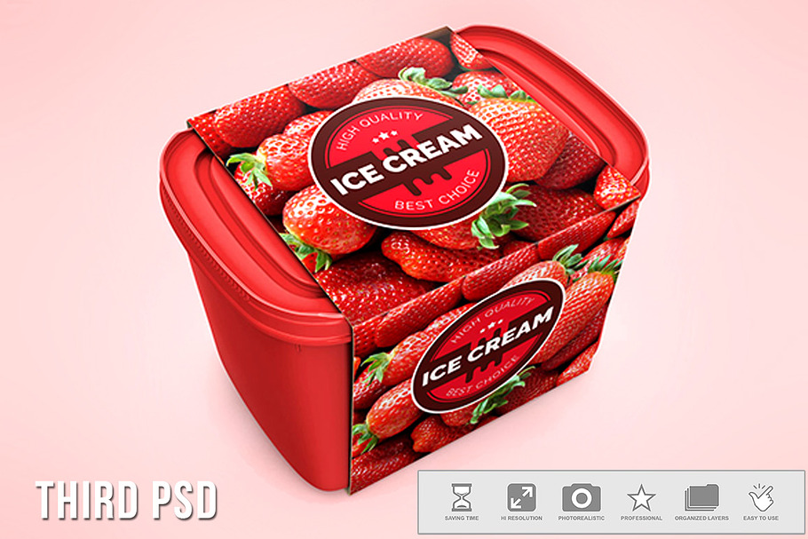 Download Ice Cream Container Mock-up | Creative Photoshop Templates ~ Creative Market