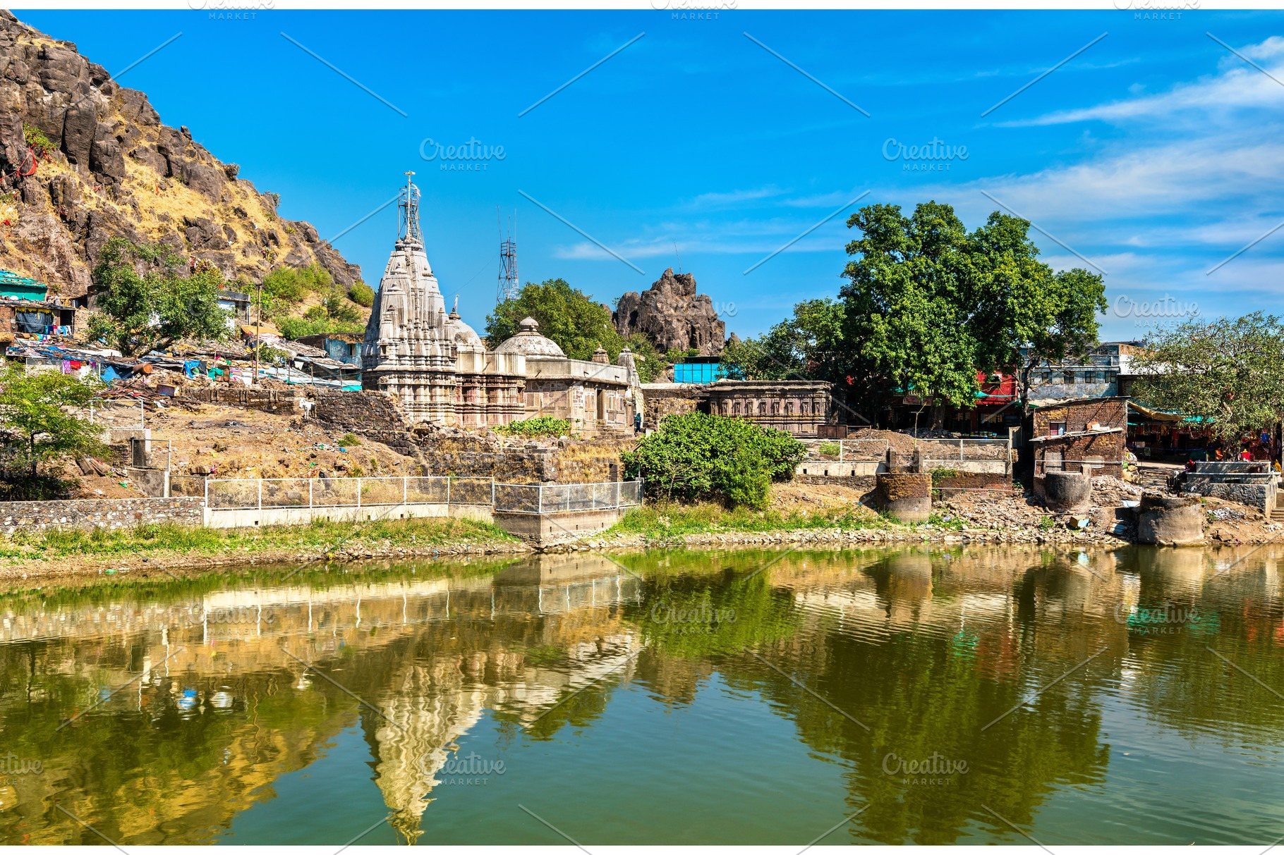 Suparshvanath Old Digamber Temple And Teliya Talav Lake At Pavagadh