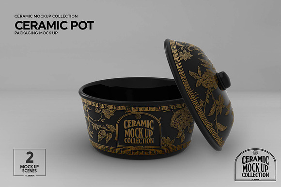 Download Ceramic Pot Packaging Mockup Creative Photoshop Templates Creative Market