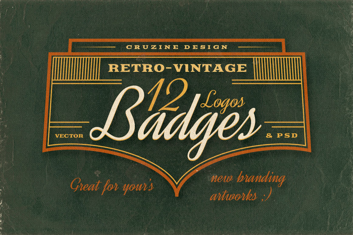 12 Retro/Vintage Badges | Branding & Logo Templates ~ Creative Market