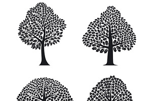 Tree silhouettes | Pre-Designed Illustrator Graphics ~ Creative Market