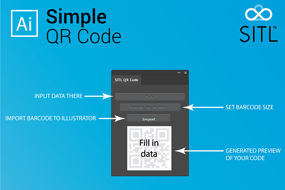 Sitl Simple Qr Code Generator Unique Illustrator Add Ons Creative Market