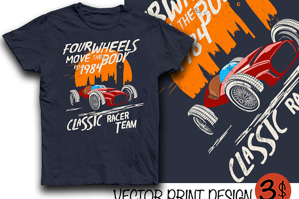 vector racing car | Pre-Designed Illustrator Graphics ~ Creative Market