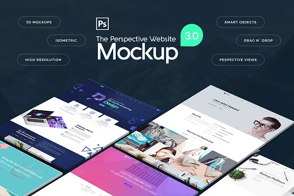 Download The Perspective Website Mockup 3.0 | Creative Photoshop ...