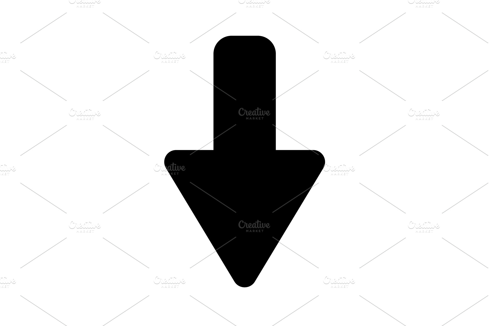 Download down Arrow vector icon black | Pre-Designed Photoshop ...