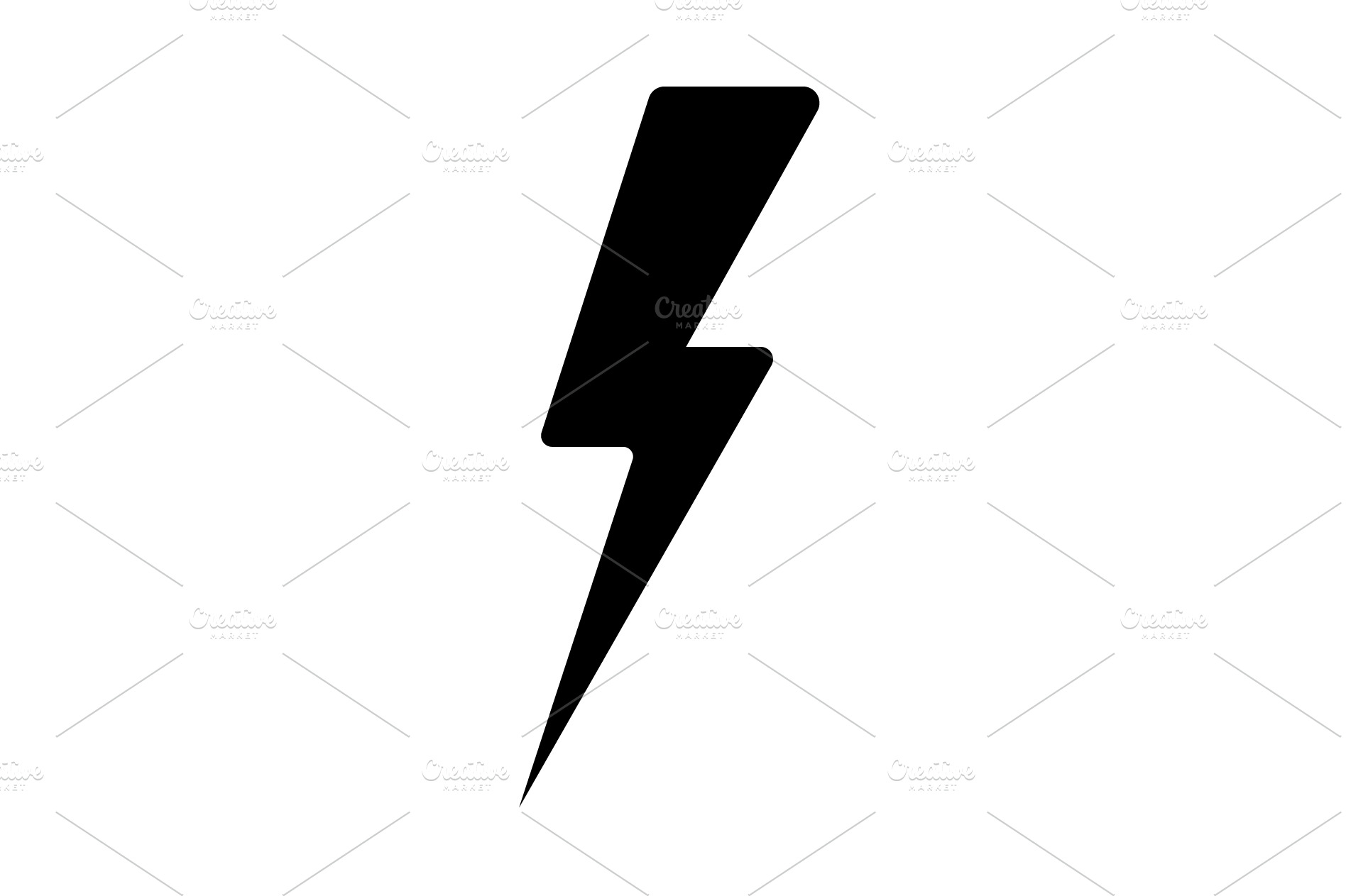 Lightning flat icon. vector | Photoshop Graphics ~ Creative Market