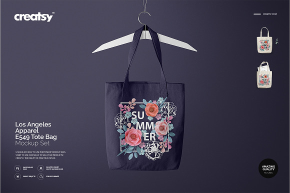 Download Los Angeles Apparel Tote Bag Mockup Creative Photoshop Templates Creative Market