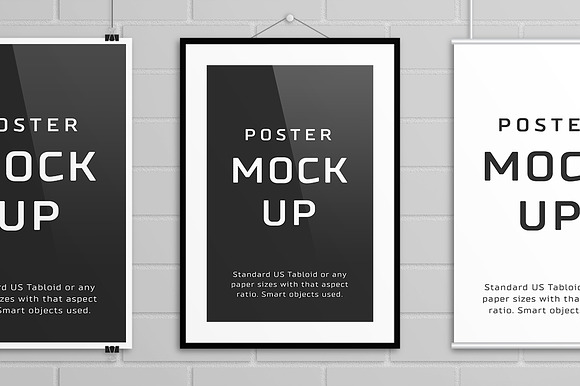 Download Poster Mock Up Tabloid Creative Photoshop Templates Creative Market