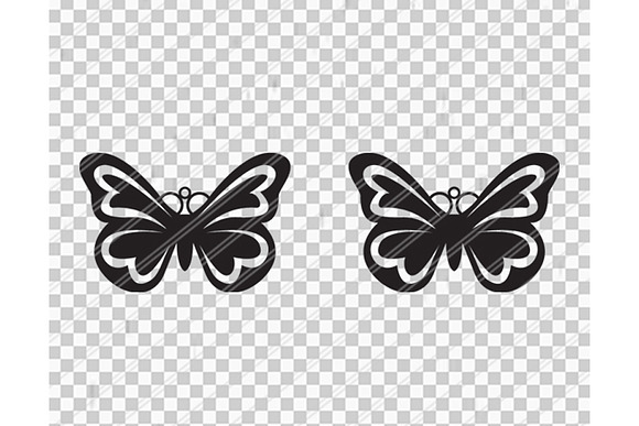 Download Butterfly Earring Svg Dxf Ai Eps Png Pre Designed Photoshop Graphics Creative Market